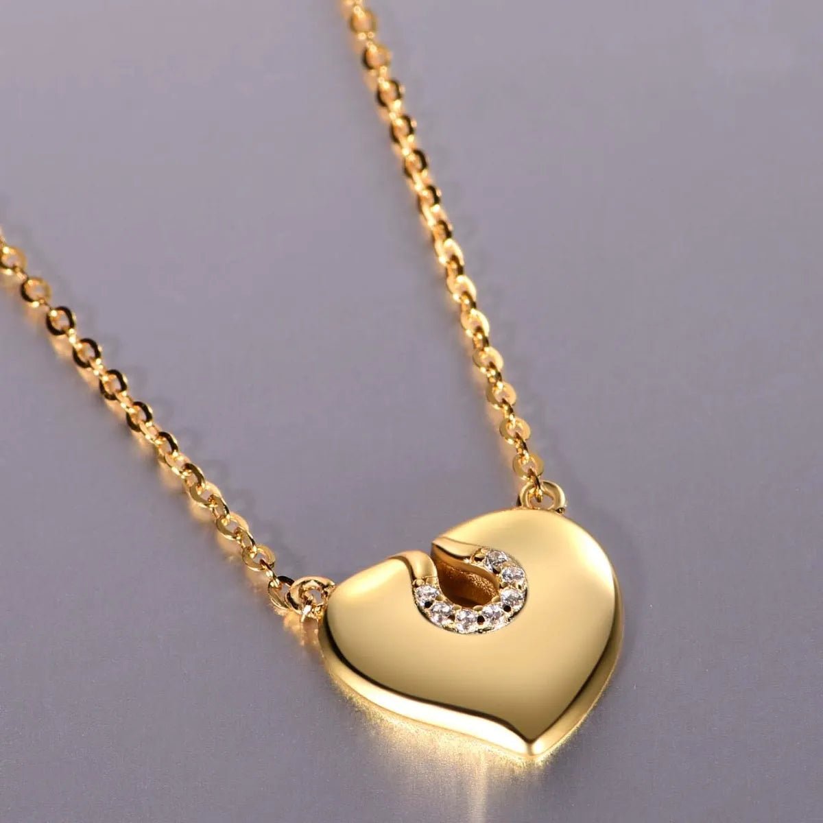 Moissanite 925 Sterling Silver Heart Necklace - Coolpeacock