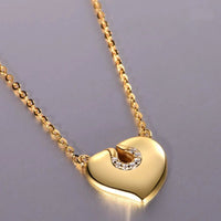 Moissanite 925 Sterling Silver Heart Necklace - Coolpeacock
