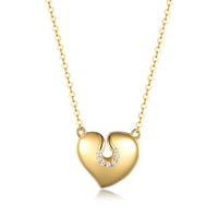 Moissanite 925 Sterling Silver Heart Necklace - Coolpeacock