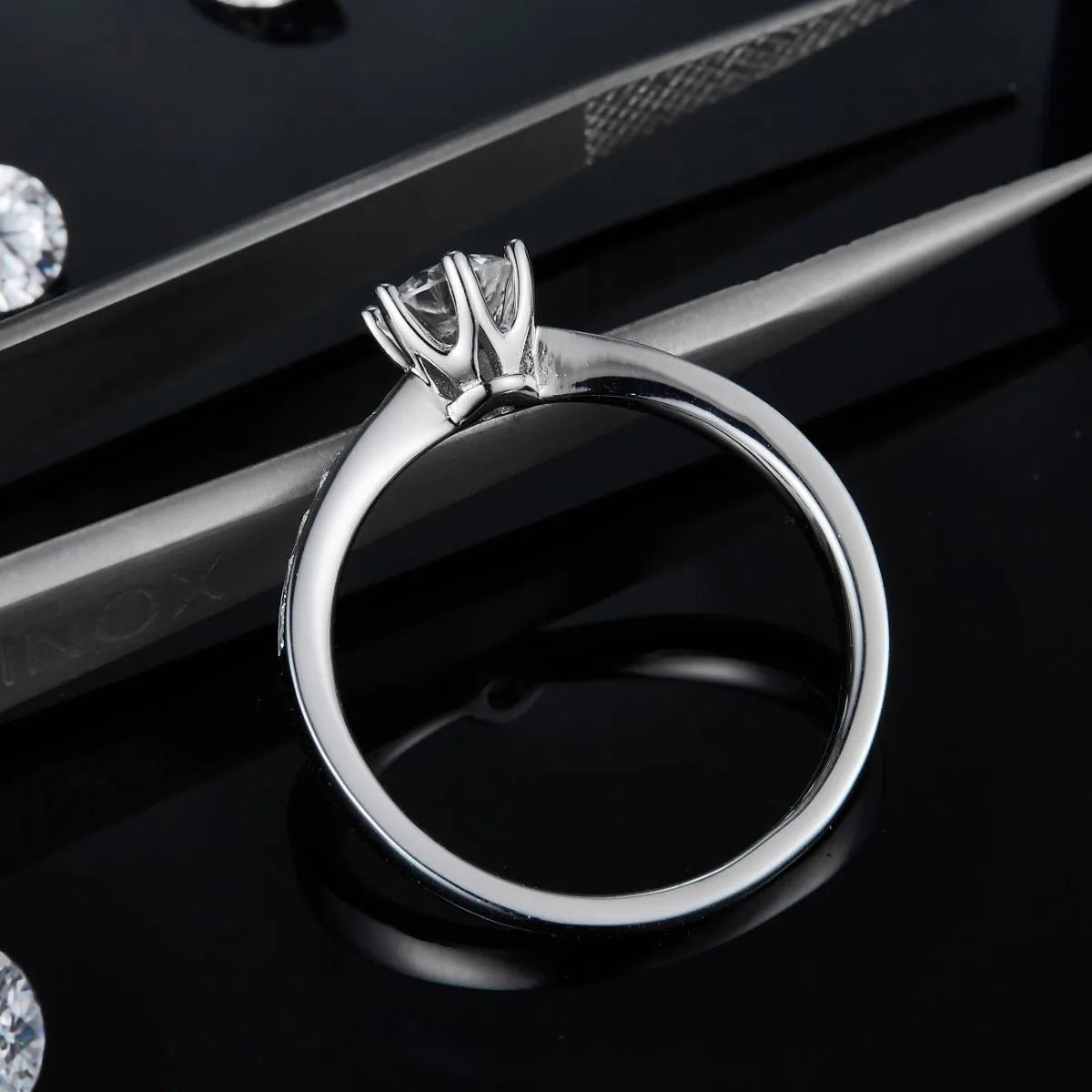 Moissanite 925 Sterling Silver Ring - Coolpeacock