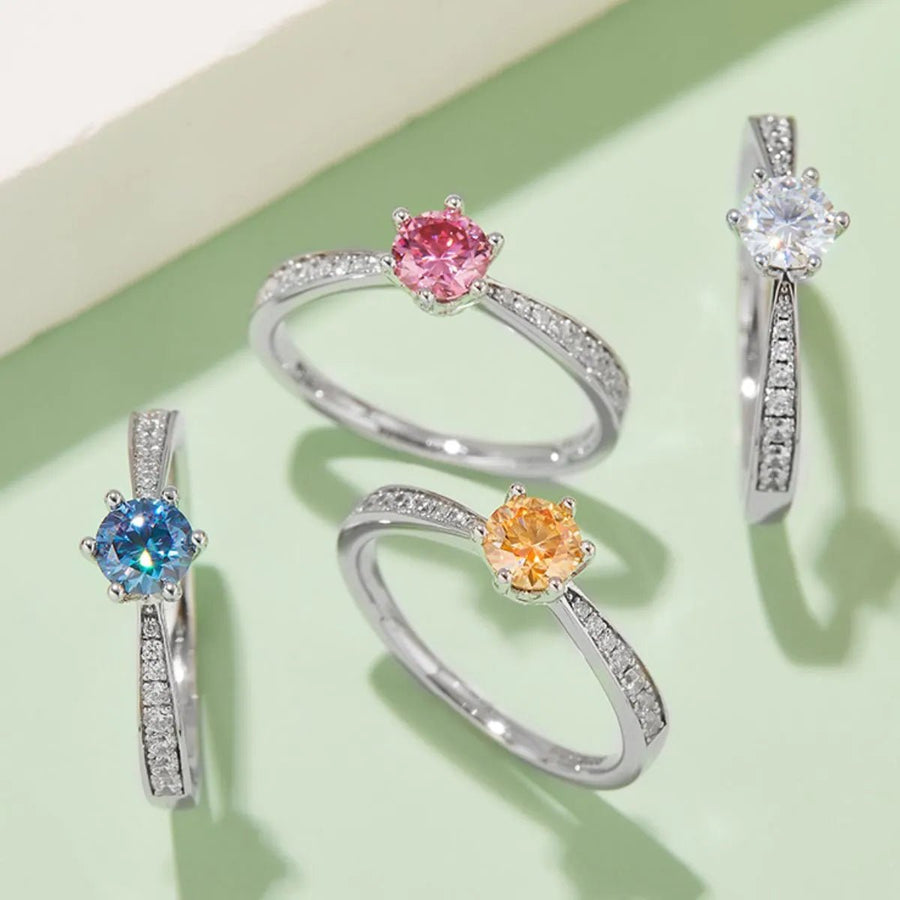 Moissanite 925 Sterling Silver Ring - Coolpeacock