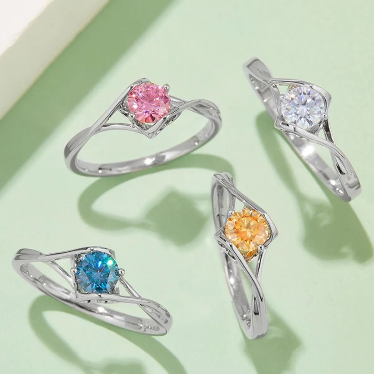 Moissanite 925 Sterling Silver Ring - Coolpeacock