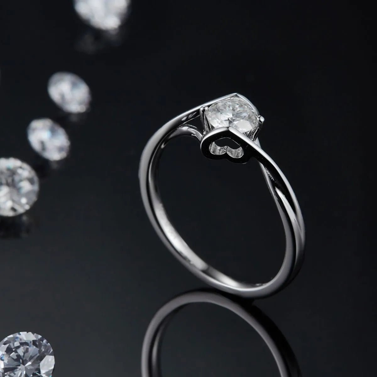 Moissanite 925 Sterling Silver Ring - Coolpeacock
