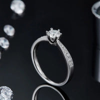 Moissanite 925 Sterling Silver Ring - Coolpeacock