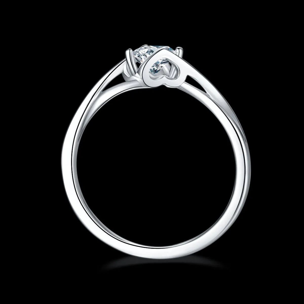 Moissanite 925 Sterling Silver Ring - Coolpeacock