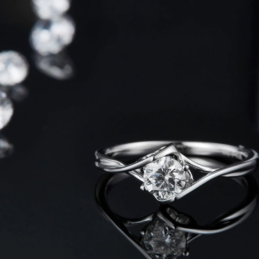 Moissanite 925 Sterling Silver Ring - Coolpeacock