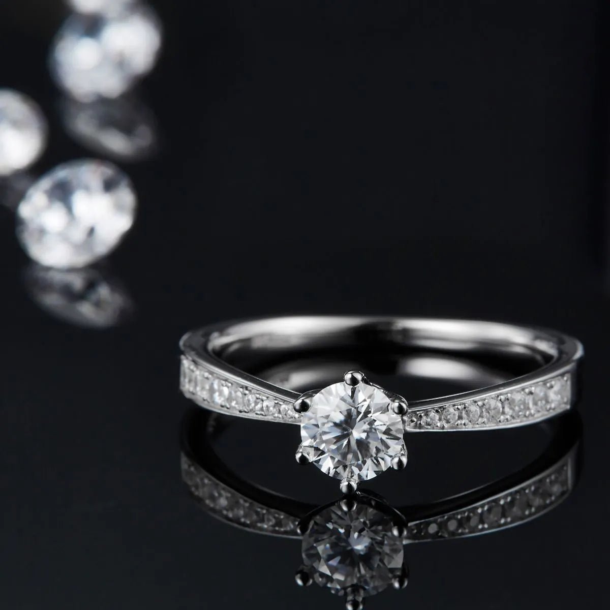 Moissanite 925 Sterling Silver Ring - Coolpeacock