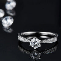 Moissanite 925 Sterling Silver Ring - Coolpeacock
