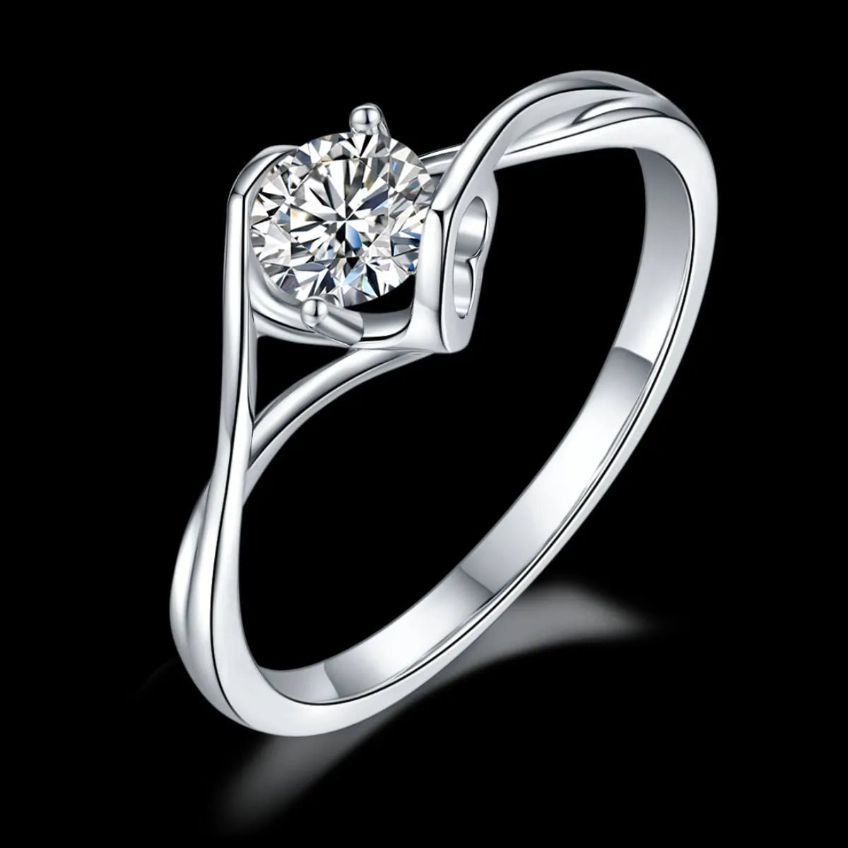 Moissanite 925 Sterling Silver Ring - Coolpeacock