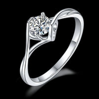 Moissanite 925 Sterling Silver Ring - Coolpeacock