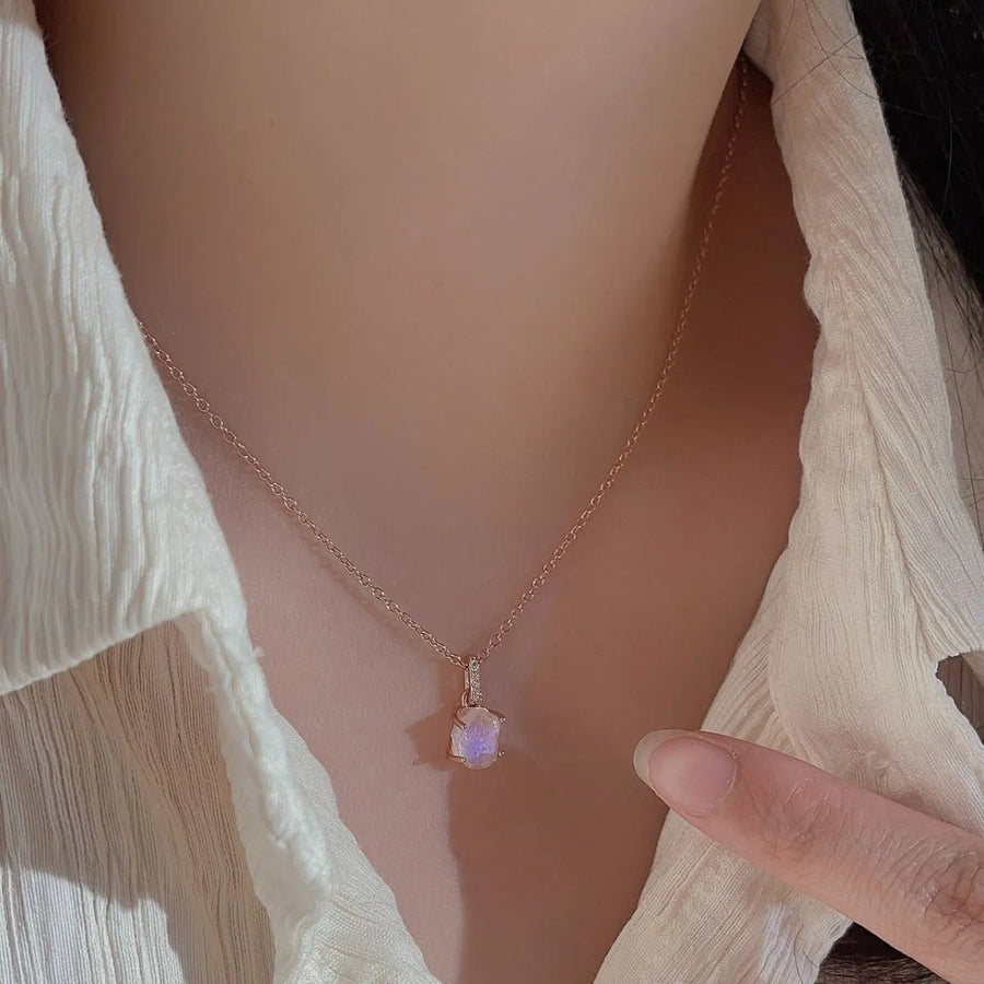Moonstone 925 Sterling Silver Necklace - Coolpeacock