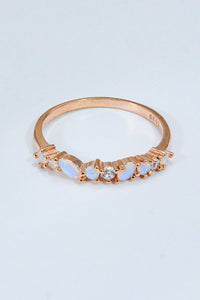 Moonstone and Zircon Decor Ring - Coolpeacock