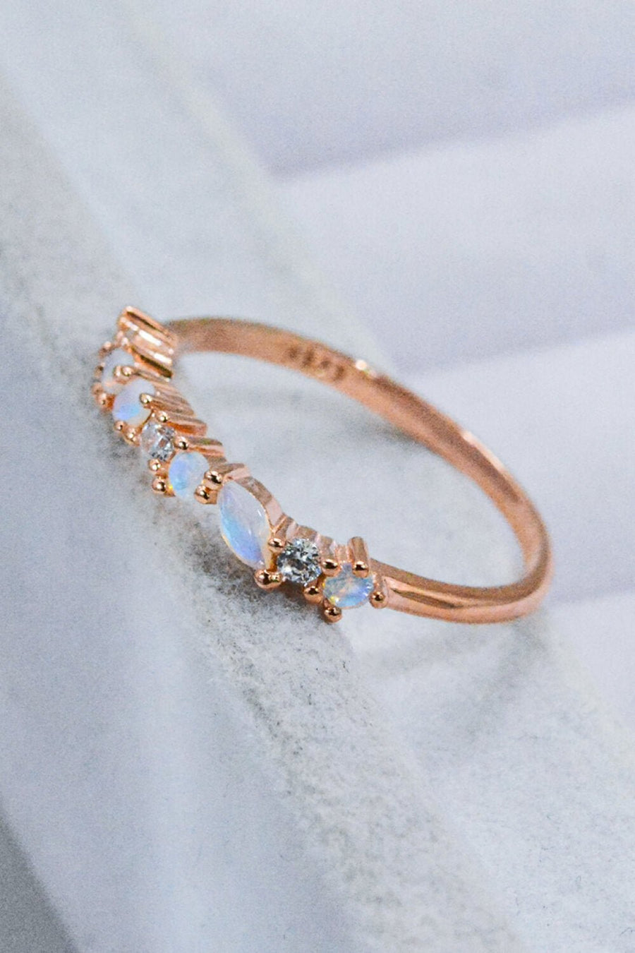 Moonstone and Zircon Decor Ring - Coolpeacock