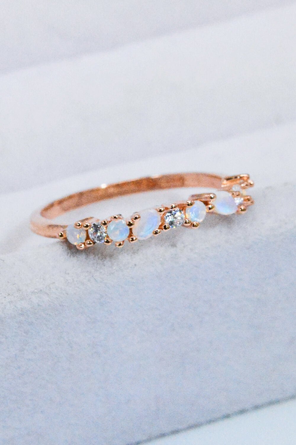 Moonstone and Zircon Decor Ring - Coolpeacock