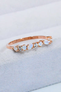 Moonstone and Zircon Decor Ring - Coolpeacock