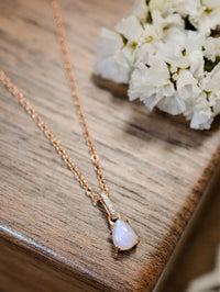 Moonstone Teardrop Pendant Necklace - Coolpeacock