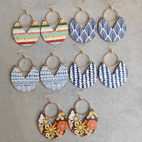 Ms.Pac - Man Shape Wooden Dangle Earrings - Coolpeacock