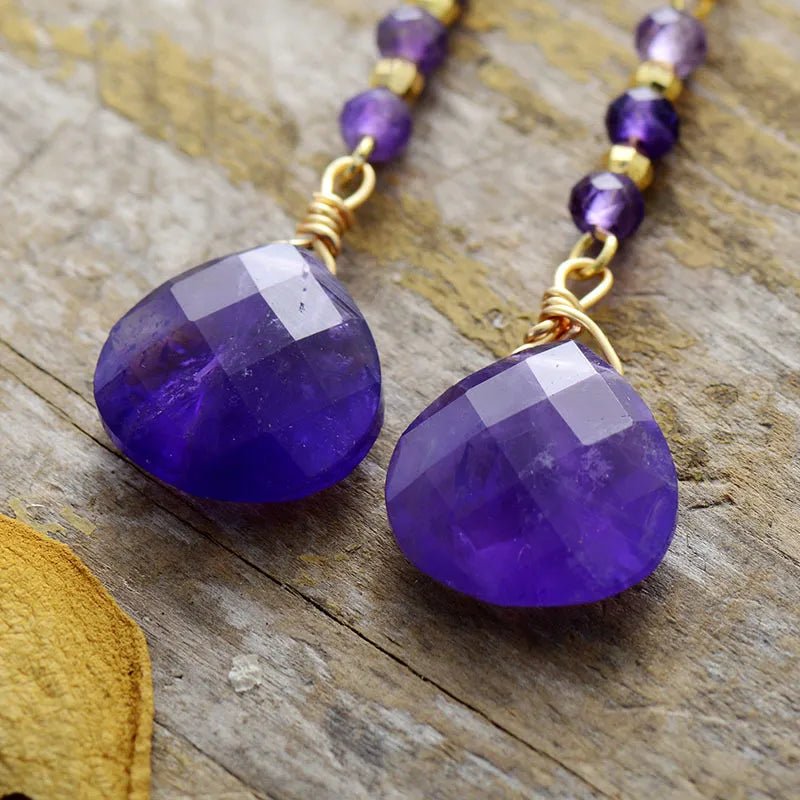 Natural Stone Bead Shape Earrings - Coolpeacock