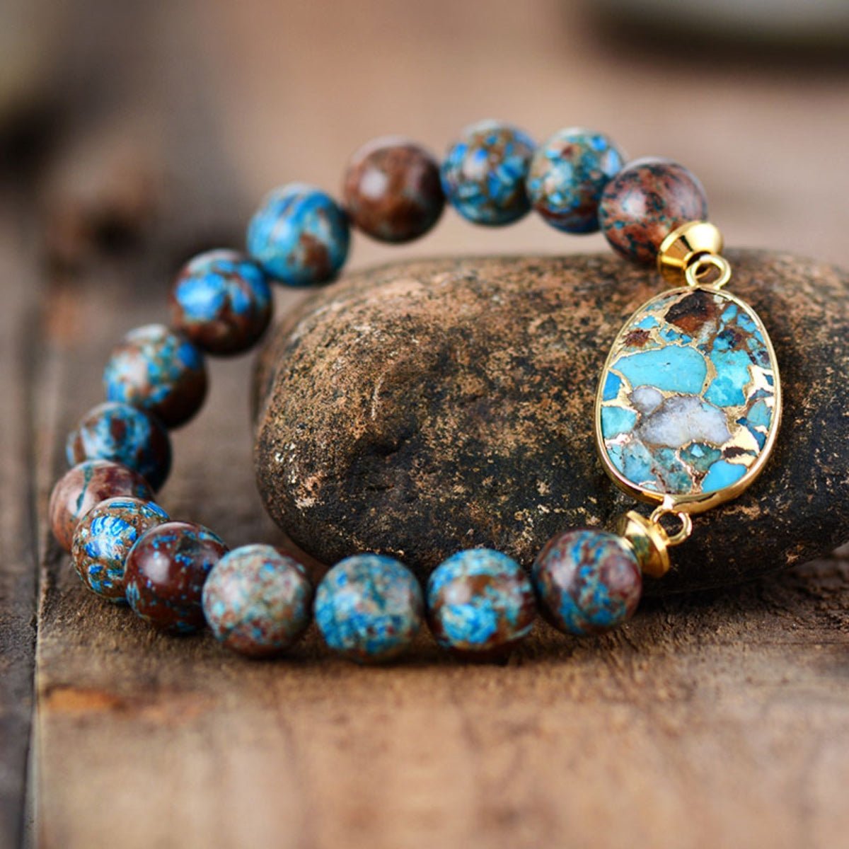Natural Stone Beaded Bracelet - Coolpeacock