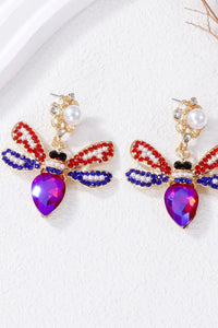 Natural Stone Bee Dangle Earrings - Coolpeacock