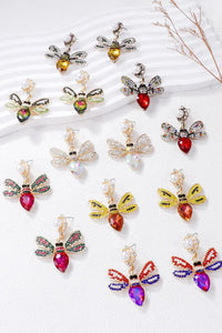 Natural Stone Bee Dangle Earrings - Coolpeacock