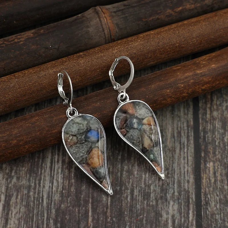 Natural Stone Dangle Earrings - Coolpeacock