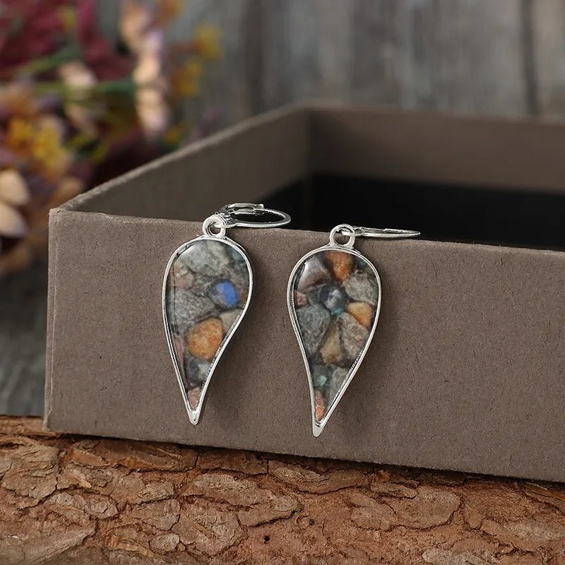 Natural Stone Dangle Earrings - Coolpeacock