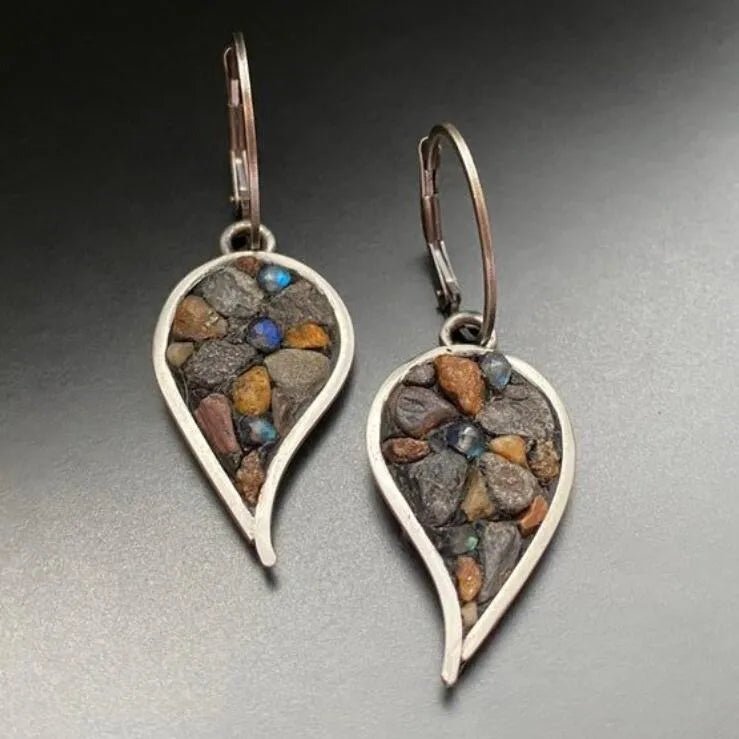Natural Stone Dangle Earrings - Coolpeacock