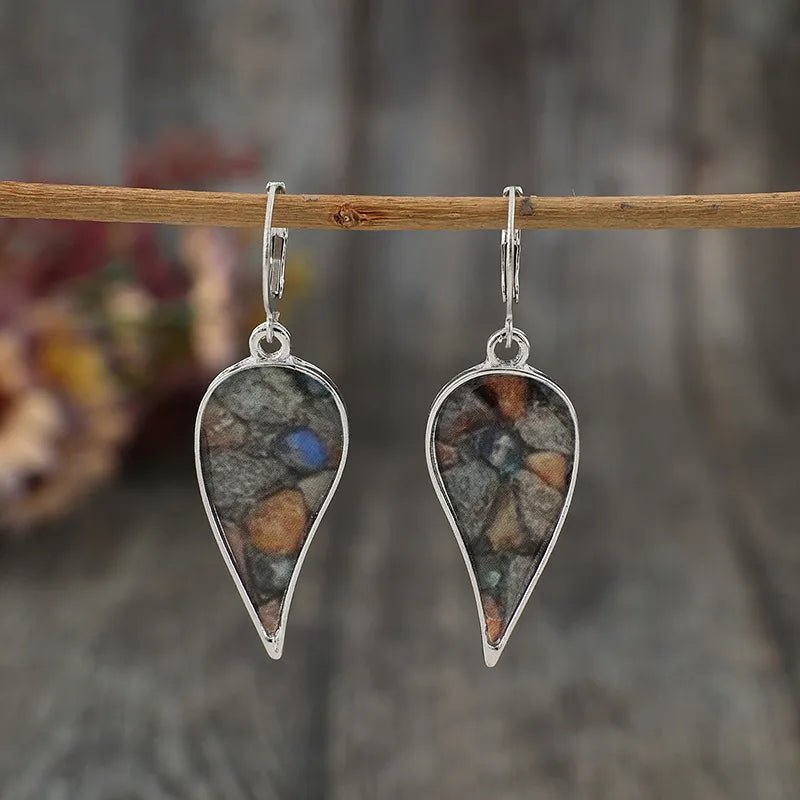 Natural Stone Dangle Earrings - Coolpeacock
