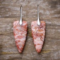 Natural Stone Geometric Shape Earrings - Coolpeacock