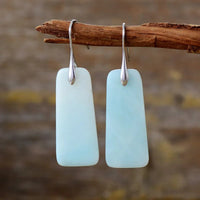 Natural Stone Geometric Shape Earrings - Coolpeacock