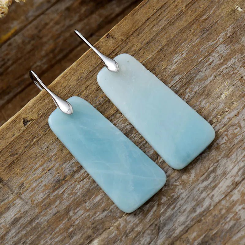 Natural Stone Geometric Shape Earrings - Coolpeacock