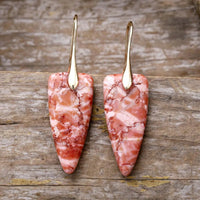 Natural Stone Geometric Shape Earrings - Coolpeacock