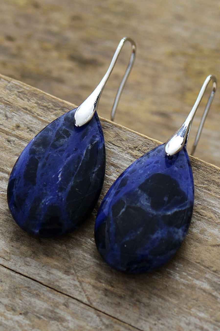 Natural Stone Teardrop Earrings - Coolpeacock