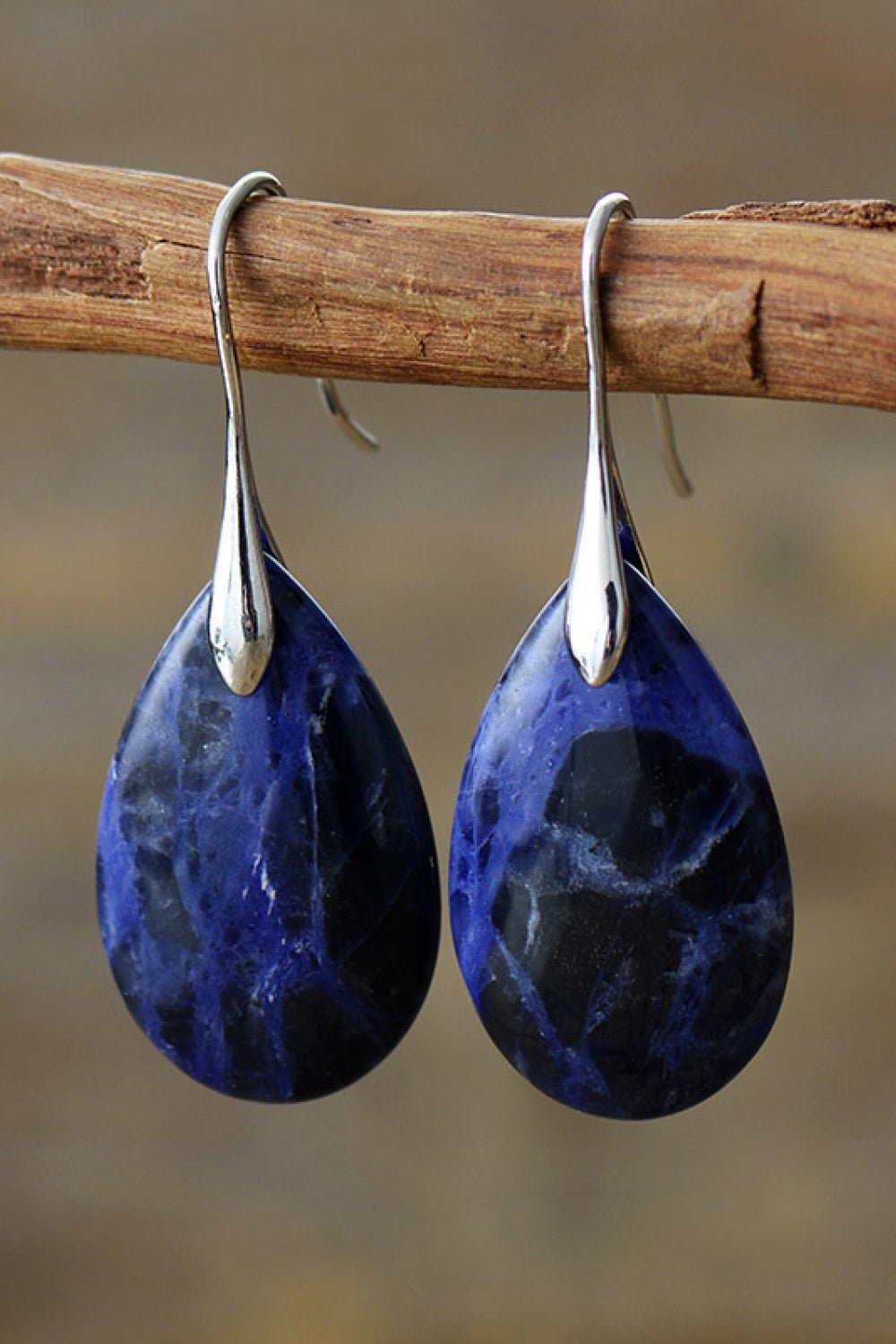 Natural Stone Teardrop Earrings - Coolpeacock