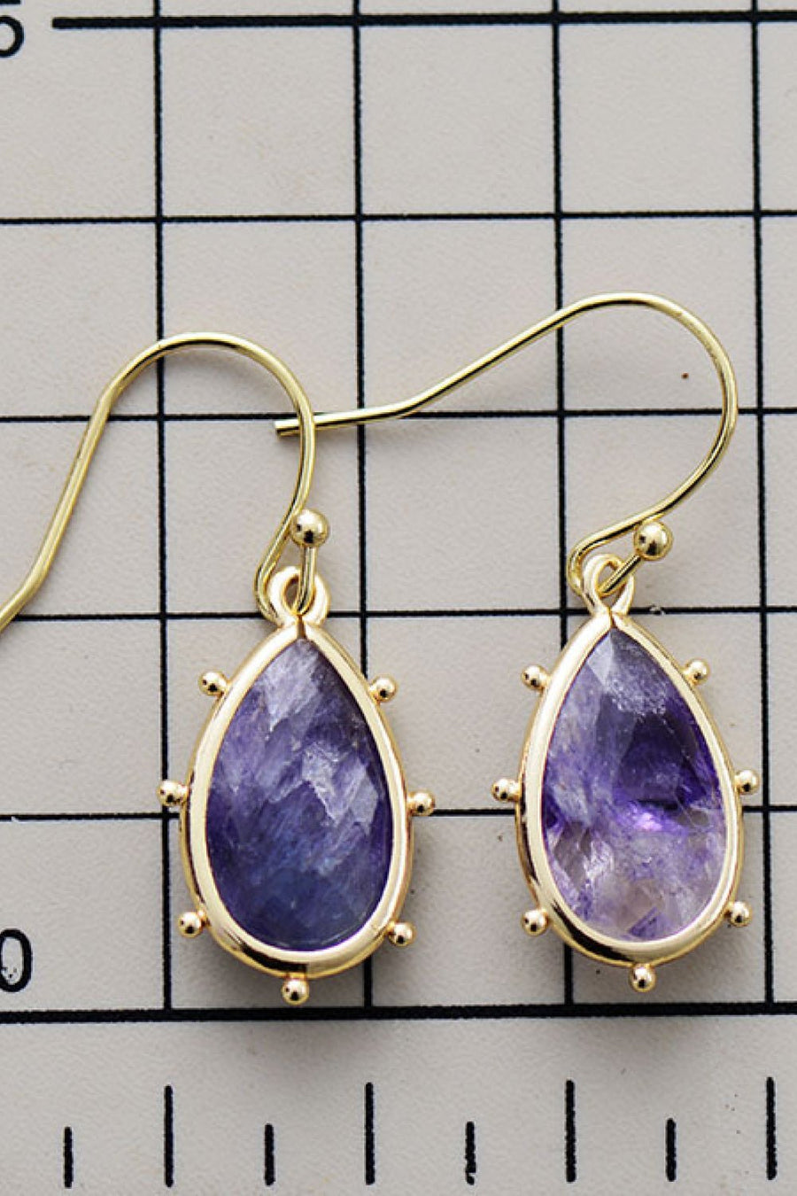 Natural Stone Teardrop Earrings - Coolpeacock