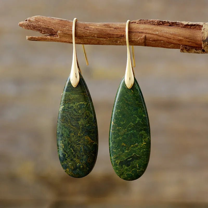Natural Stone Waterdrop Shape Earrings - Coolpeacock