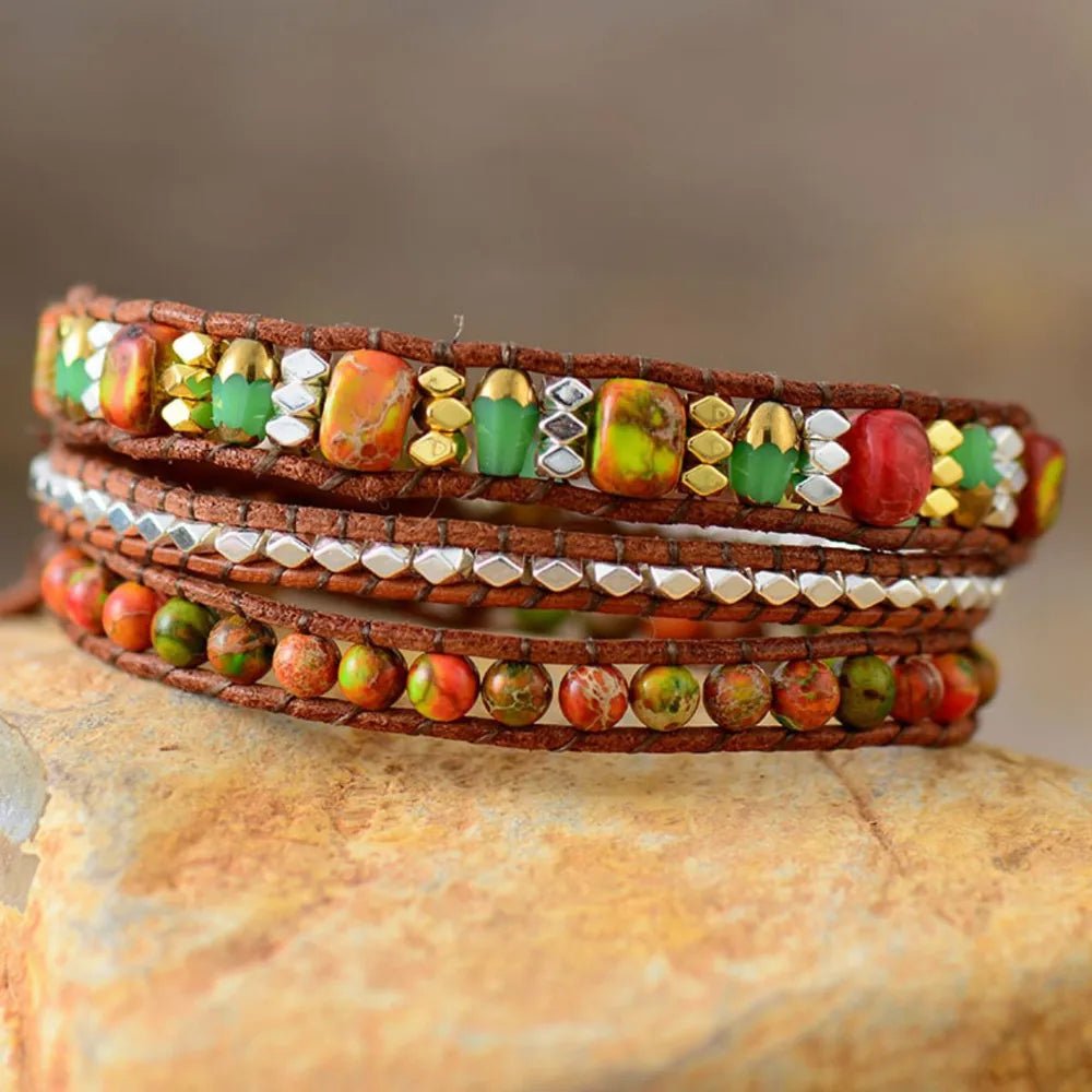Natural Stone Woven Bracelet - Coolpeacock