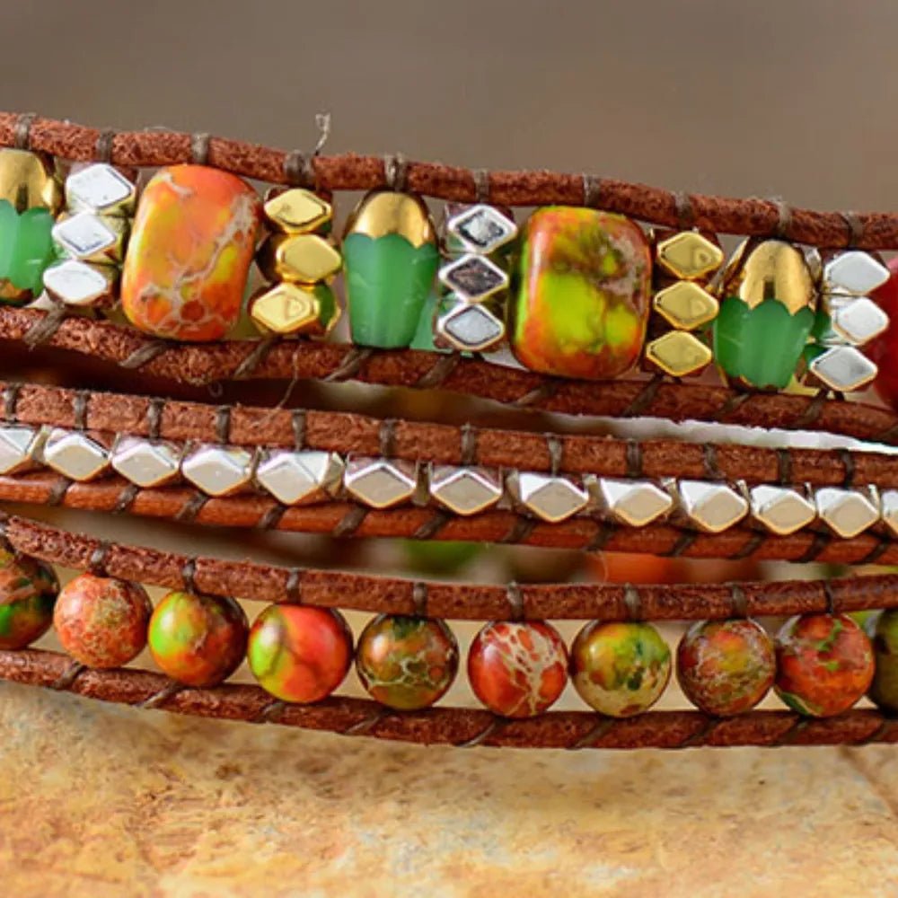 Natural Stone Woven Bracelet - Coolpeacock