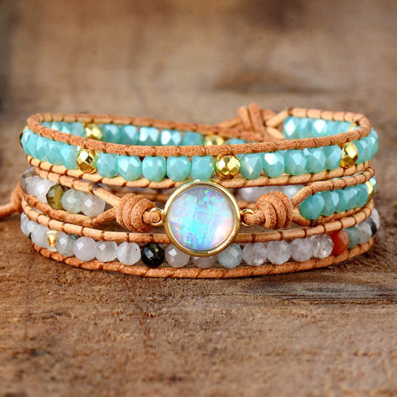 Opal Beaded Layered Bracelet - Coolpeacock