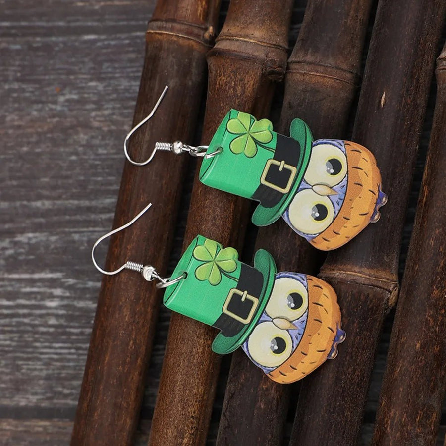 Owl Acrylic Dangle Earrings - Coolpeacock