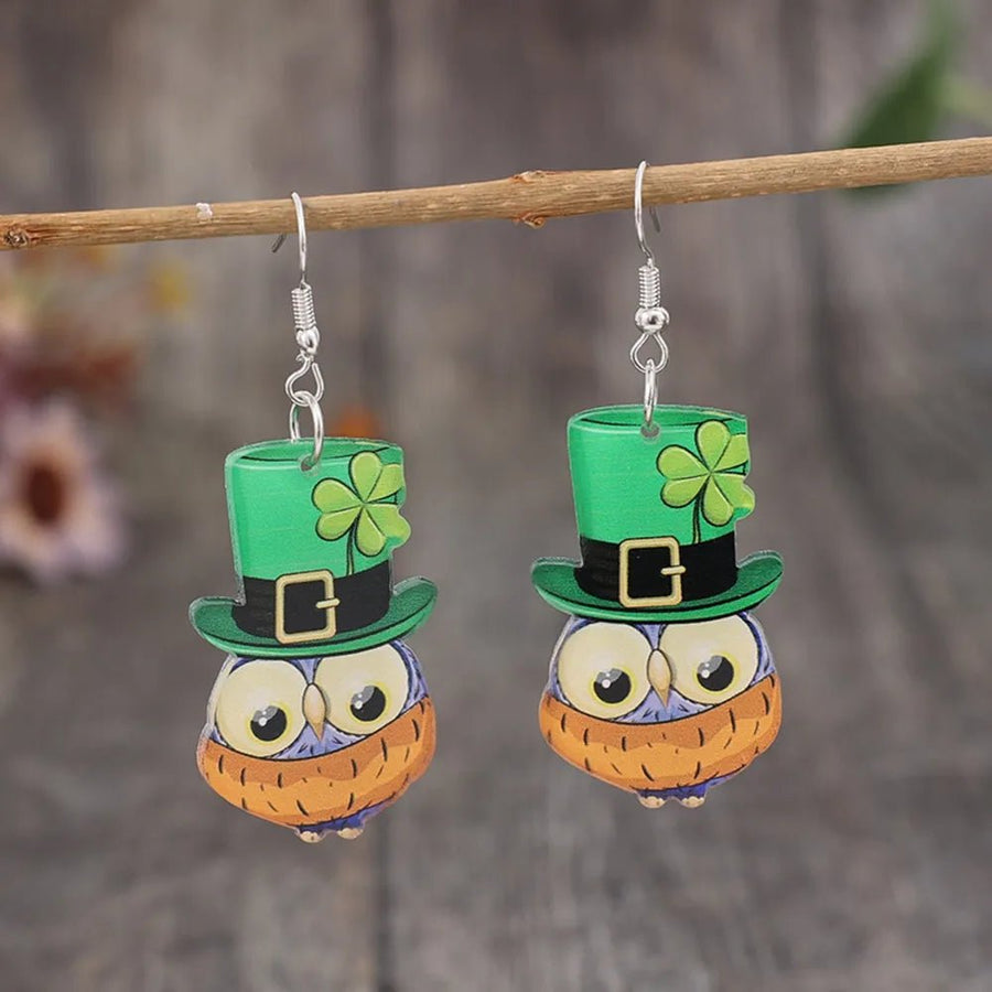 Owl Acrylic Dangle Earrings - Coolpeacock