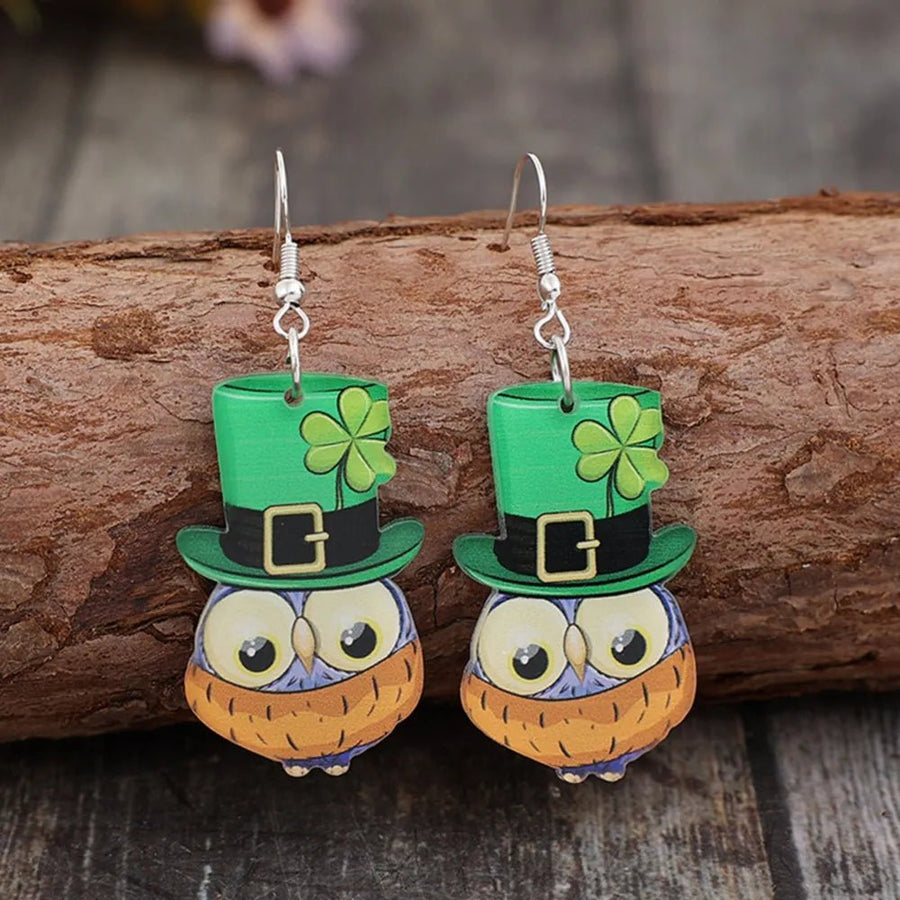 Owl Acrylic Dangle Earrings - Coolpeacock