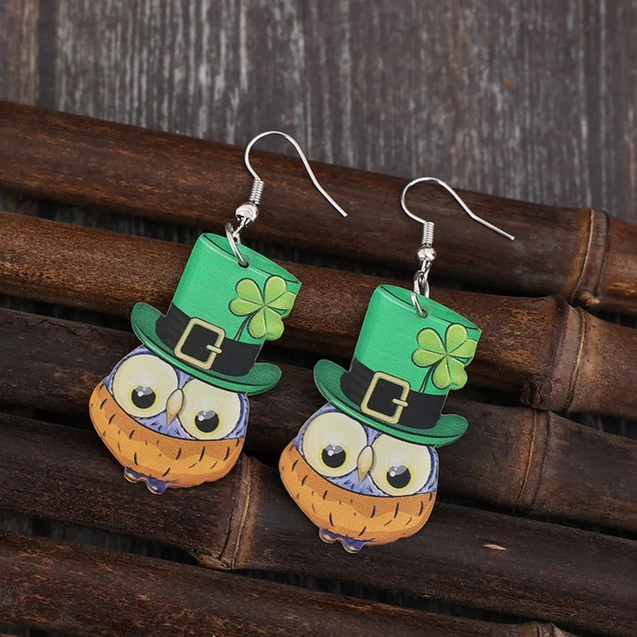Owl Acrylic Dangle Earrings - Coolpeacock