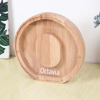 Personalized 26 Letters Piggy Bank Custom Name Wooden Money Box - Coolpeacock