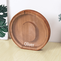 Personalized 26 Letters Piggy Bank Custom Name Wooden Money Box - Coolpeacock