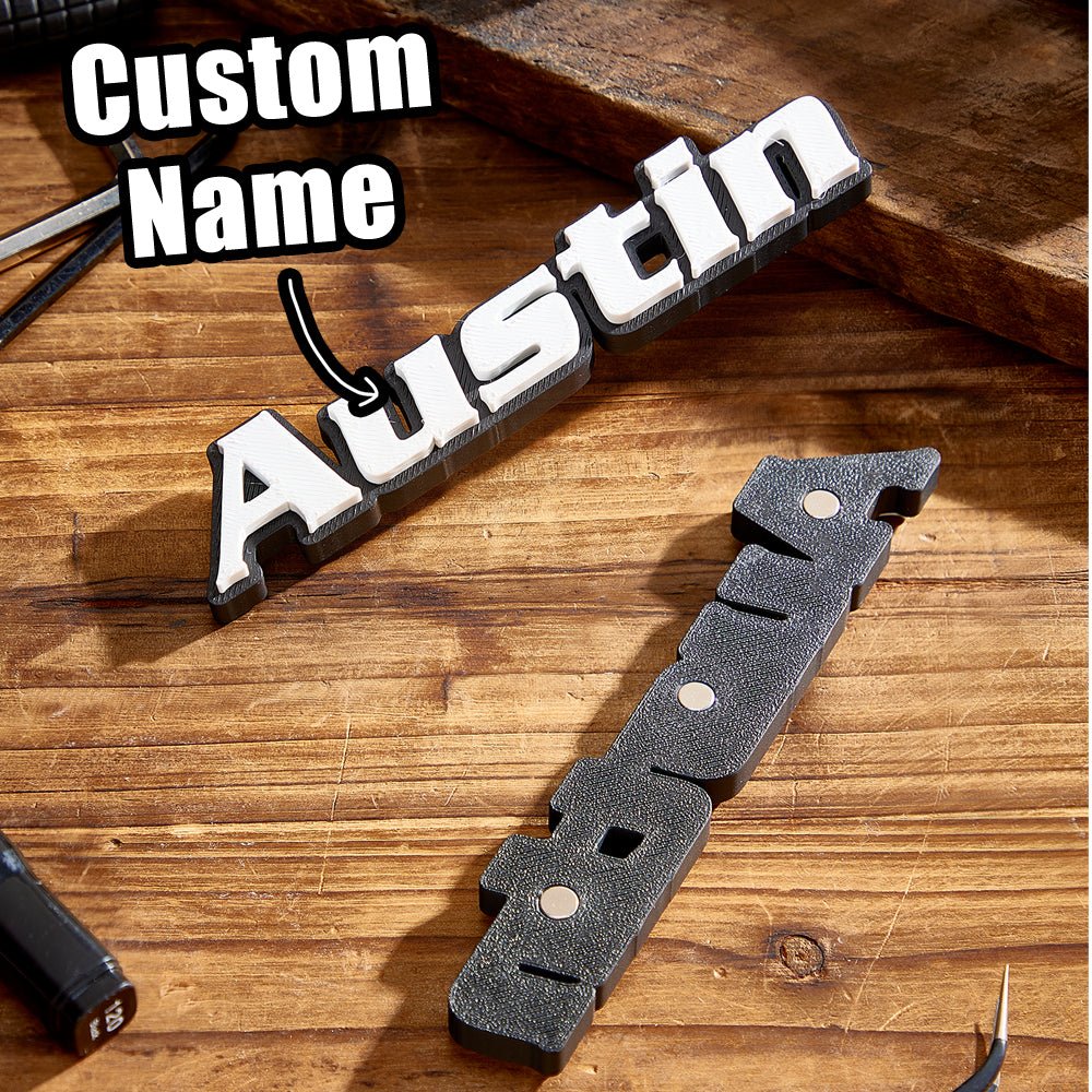 Personalized 3D Name Toolbox Magnet Workshop DIY Accessory Gift for Dad Mechanic - Coolpeacock