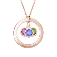 Personalized Birthstone Necklace Custom Necklace Gift for Her - Coolpeacock