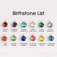 Personalized Birthstone Necklace Custom Necklace Gift for Her - Coolpeacock