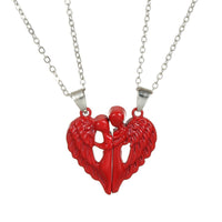 Personalized Couple Necklace Magnetic Matching Angel Necklaces for Couples Valentine's Gift for Lover - Coolpeacock